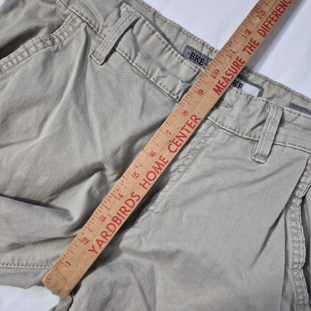 BKE Denim Jake Chino Pants Mens 30L Khaki Tan Cotton Stretch Workwear Minimalist